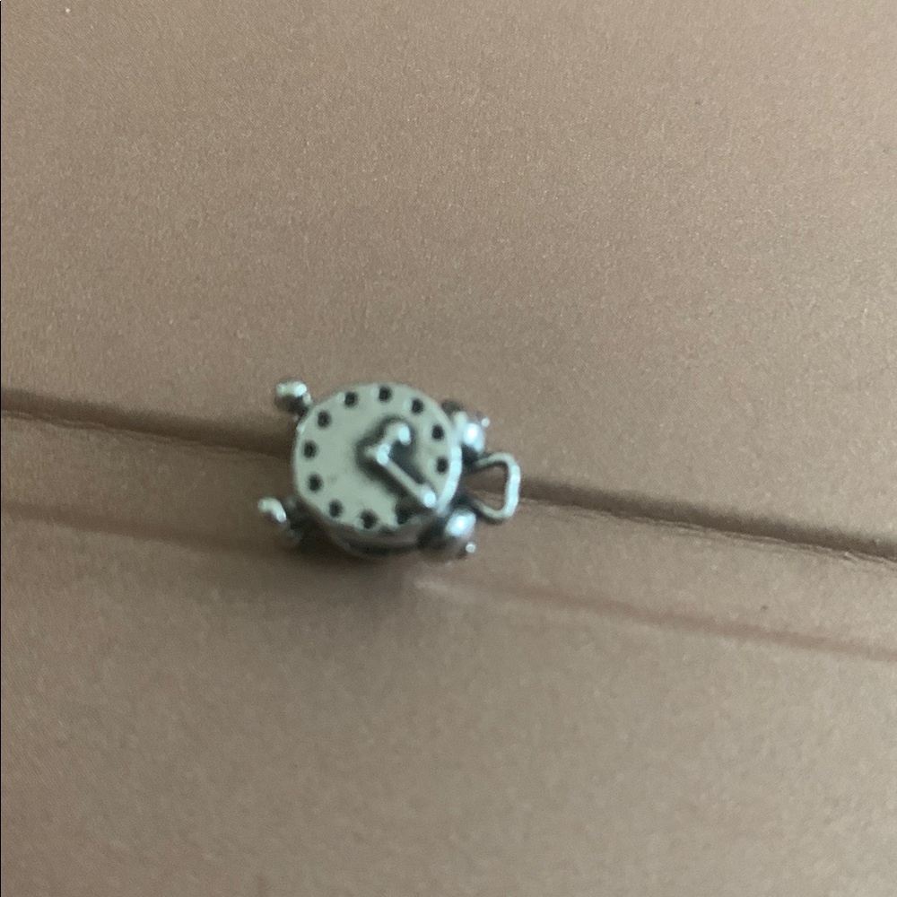 RETIRED Genuine Pandora Silver Alarm Clock Charm - Picture 5 of 5